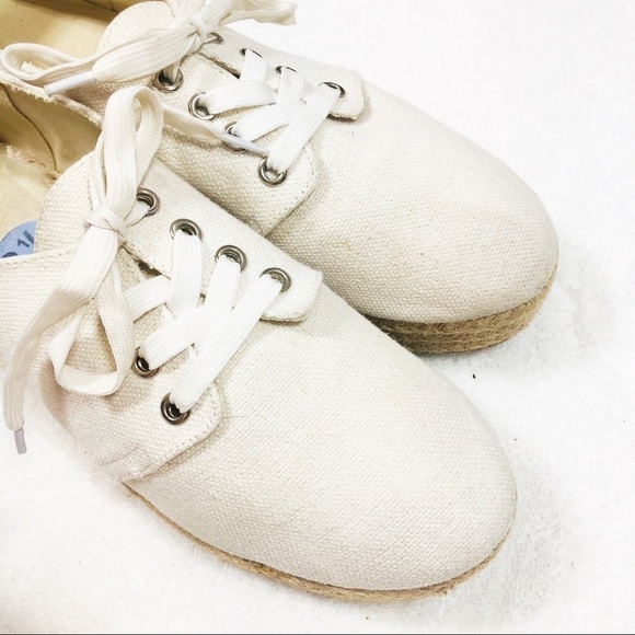 🔥SALE🔥 Nicole canvas Clarice platform lace up shoes Sz8.5 - Picture 5 of 8